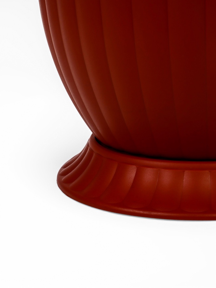 Горшок для цветов «Венеция», 7 л, d=28 см, h=23 см, пластиковый, коричневый