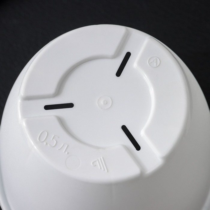 Горшок для цветов с поддоном Альтернатива «Афина», 500 мл, пластиковый, белый