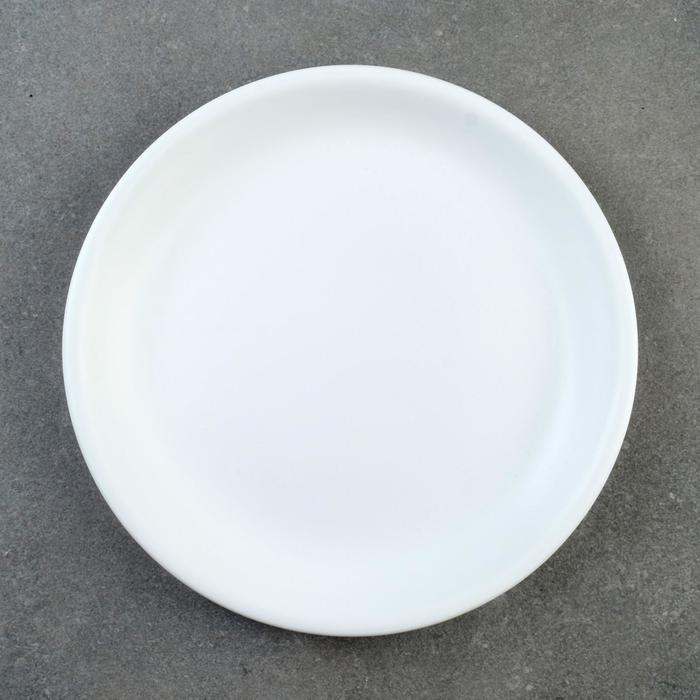 Поддон для горшка, керамический, d=21 см, белый