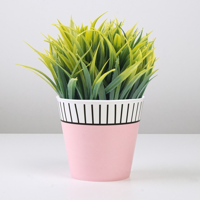 Кашпо для цветов «Розовое», 800 мл, d=11 см, h=12 см, пластиковое