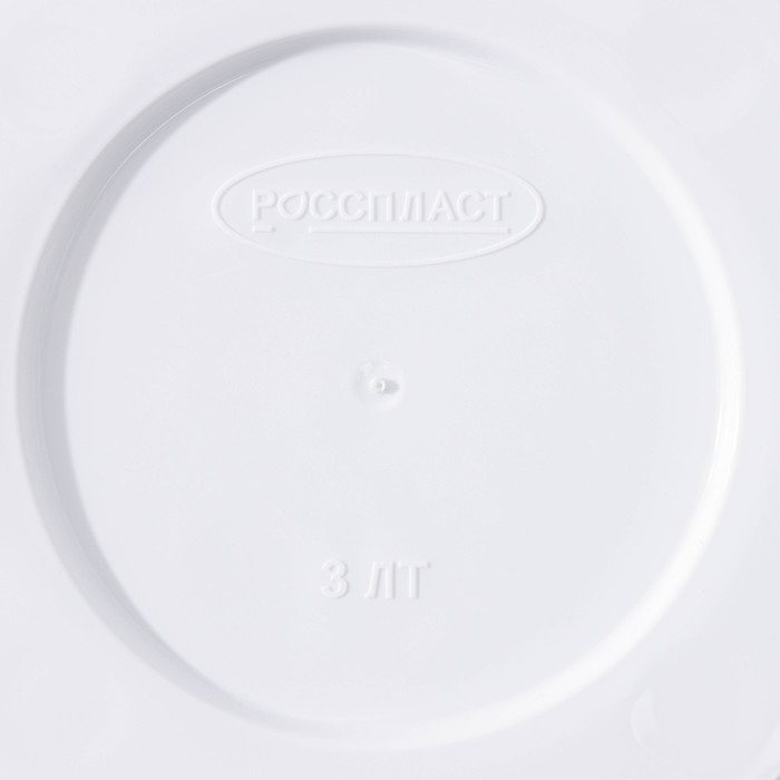 Горшок для цветов с поддоном «Камешки», 3 л, пластиковый, белый