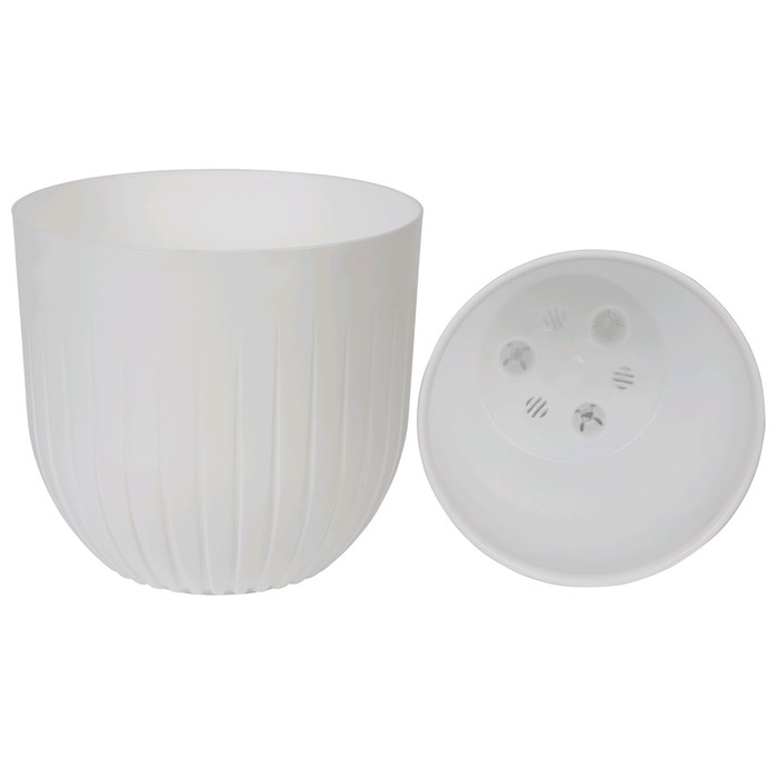 Горшок с вкладкой «Альфа», цвет белый