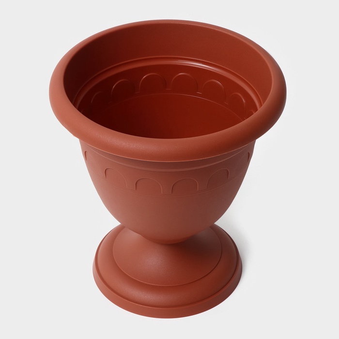Вазон для цветов «Колывань», 5.6 л, d=26 см, h=28 см, терракотовый