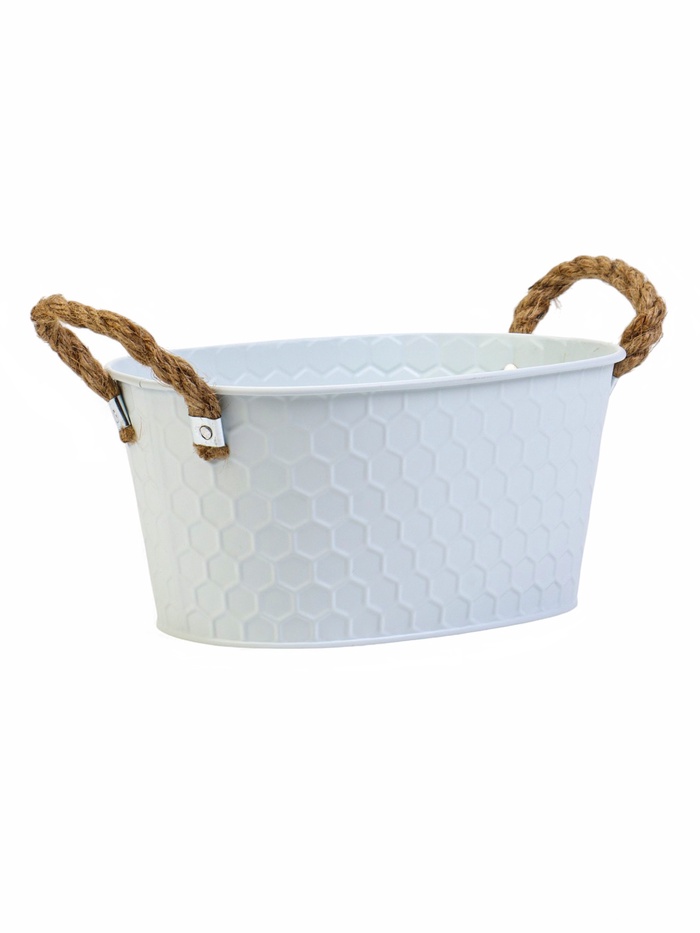 Кашпо «Финелла», 20×14×10 см, белое