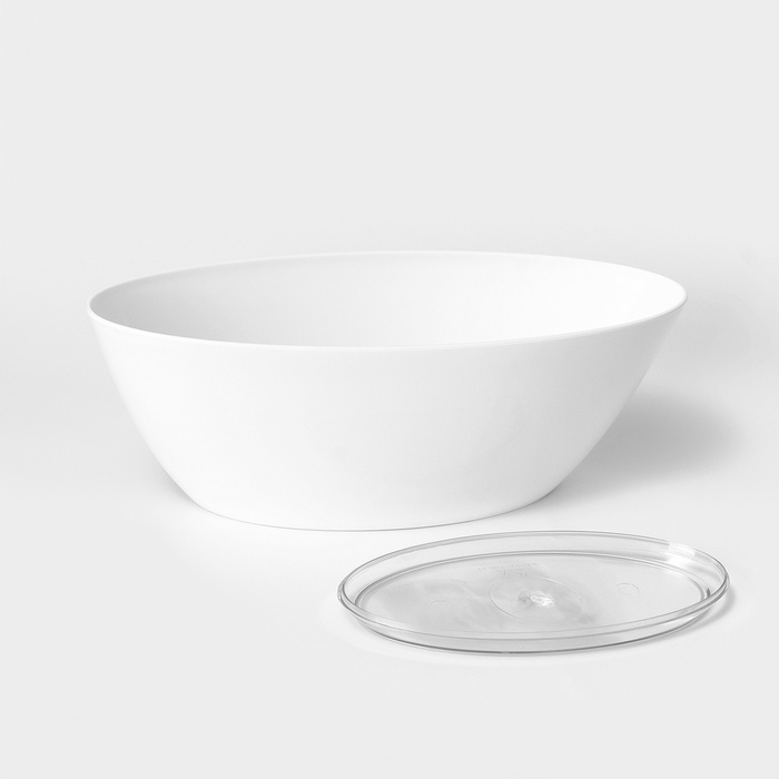 Горшок для цветов с поддоном Plast-Avenue «Лодочка», 3 л, пластиковый, белый