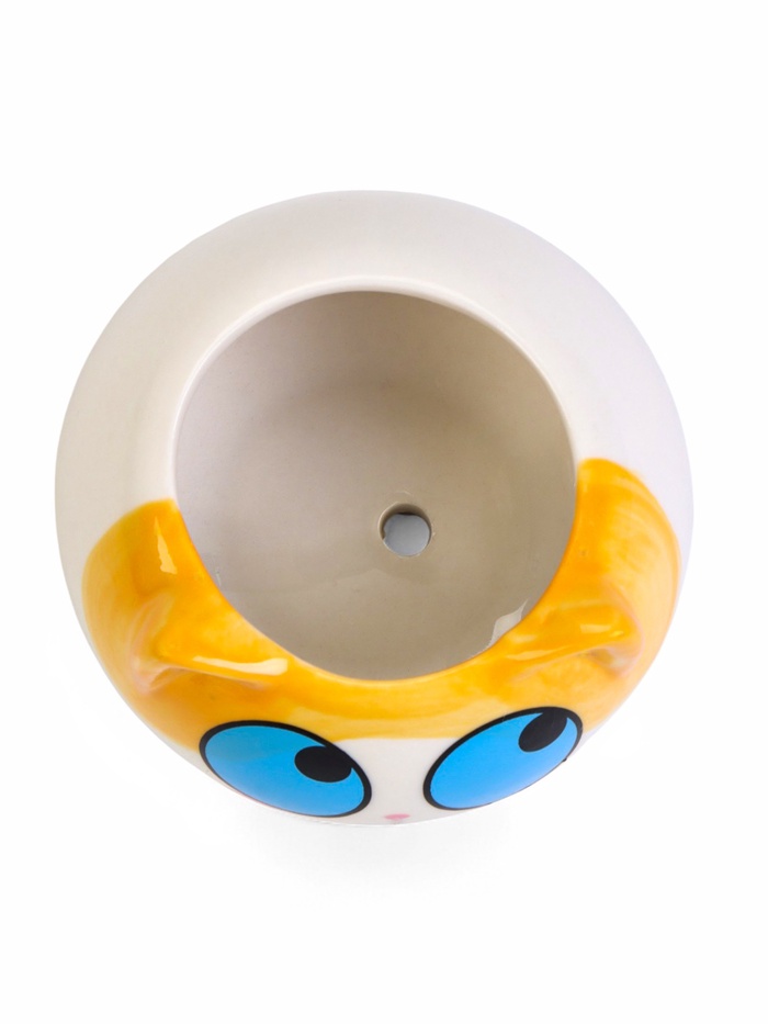 Декоративный горшок для цветов «Котёнок», 200 мл, 8.7×5.8×6 см, керамика, МИКС, Greengo