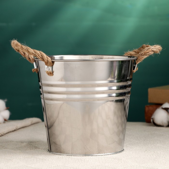 Кашпо «Ведёрко Элла», 15×11.5×14 см