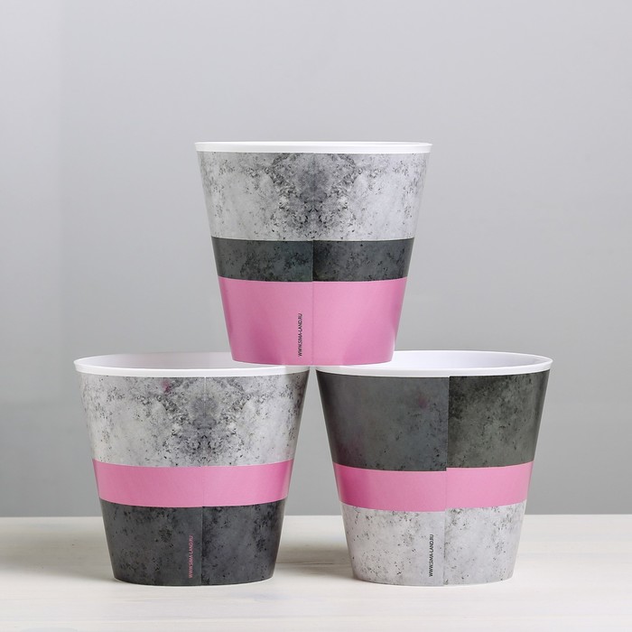 Набор кашпо для цветов 3 в 1 «Лофт», 0.8 л, 11×12 см