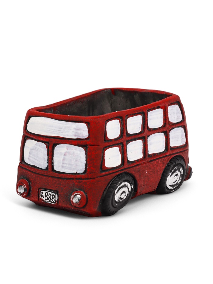 Горшок для цветов «Автобус Барт» керамический, 300 мл, 11.5×7×7 см, красный