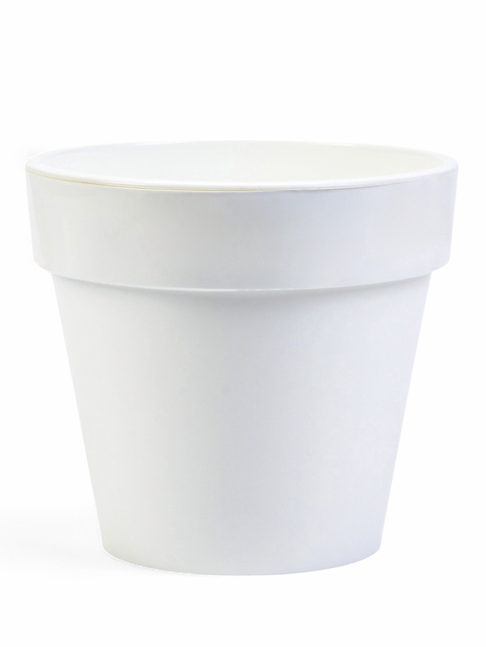Кашпо со вставкой «Порто», 3.5 л, d=20 см, h=19 см, пластик, белое