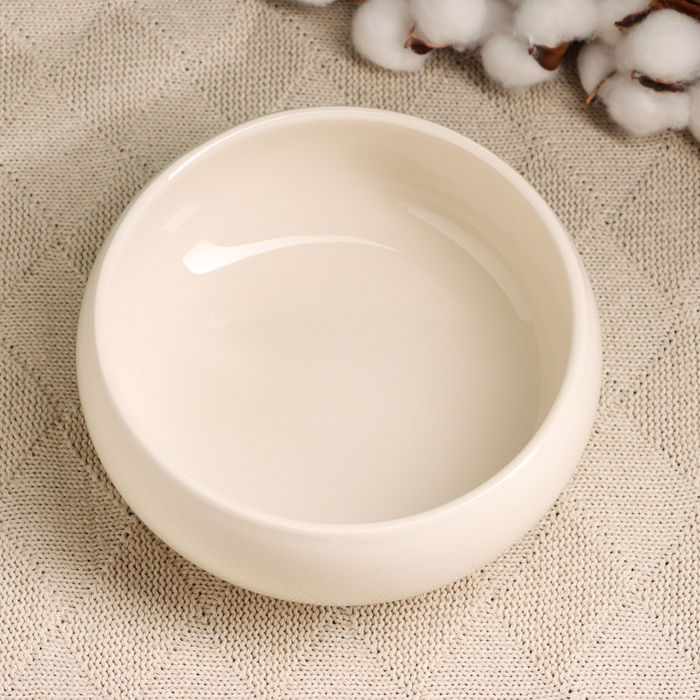 Кашпо - бонсайница «Мира», круглое, 18×18×7 см, белое