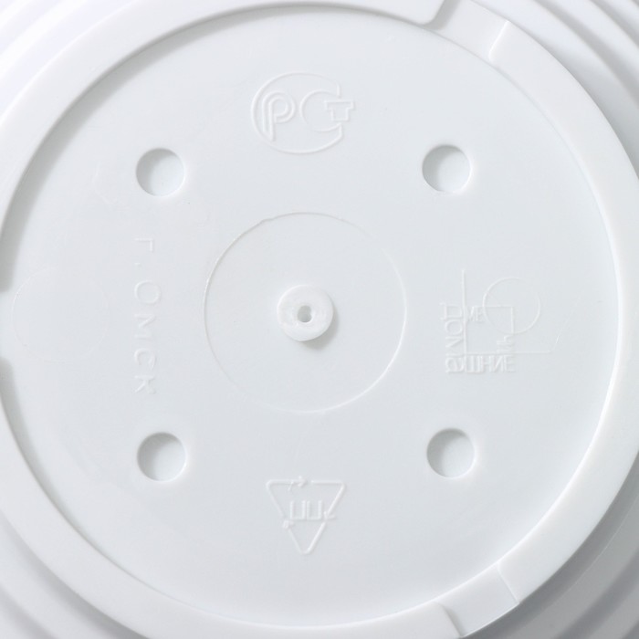 Горшок для цветов с поддоном «Алиса», 1 л, d=17 см, h=10 см, пластиковый, белый