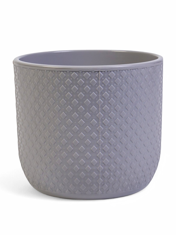 Кашпо для цветов «Клевер», 4.5 л, d=20 см, h=18 см, пластик, цвет серый шёлк