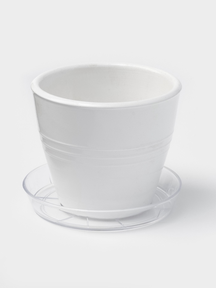 Поддон для цветочных горшков, d=10 см, пластиковый, прозрачный