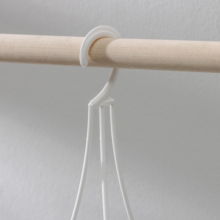 Кашпо для цветов подвесное «Грация», 4.5 л, пластик, белое