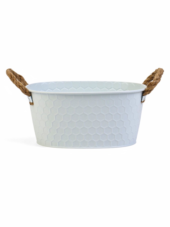 Кашпо «Финелла», 20×14×10 см, белое