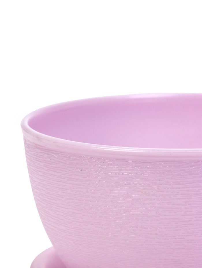 Горшок для цветов «Фиалочка», 500 мл, d=12.5 см, h=7 см, пластиковый, сиреневый