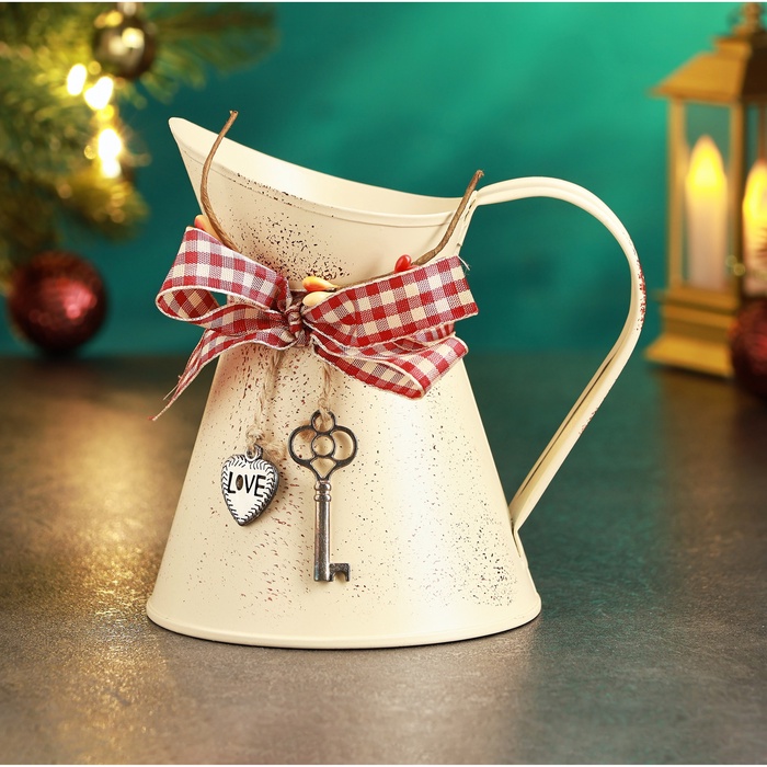 Кашпо «Ведерко Рустад», 10×13×13 см, бежевое