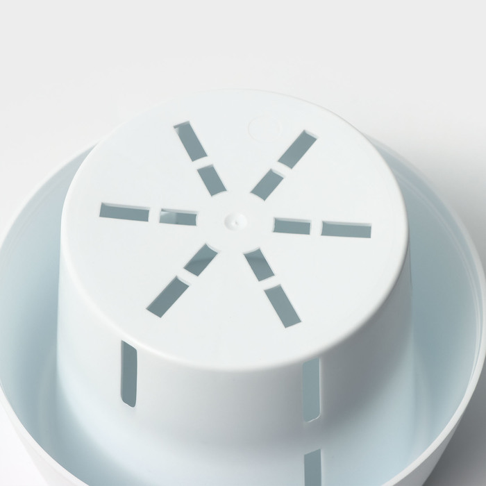 Горшок для цветов с поддоном «Япония», 450 мл, d=12 см, h=10 см, пластиковый, бело-графитовый