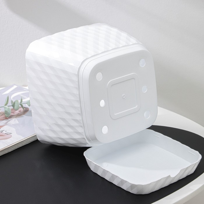 Горшок для цветов с поддоном СибПолимер «Классика», 4.5 л, пластик, белый