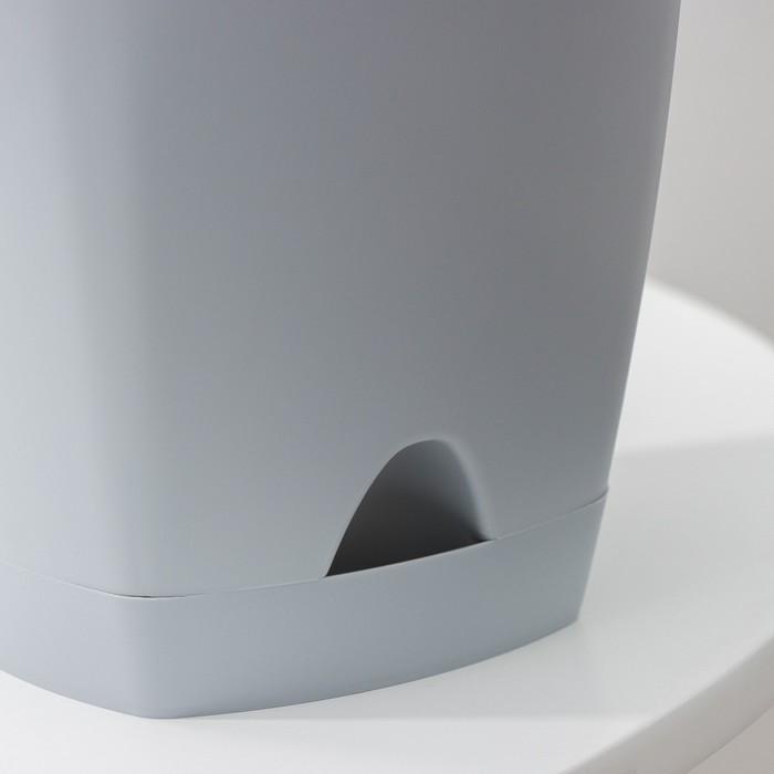 Горшок для цветов с прикорневым поливом Amsterdam, 1.35 л, d=14 см, h=13 см, серый