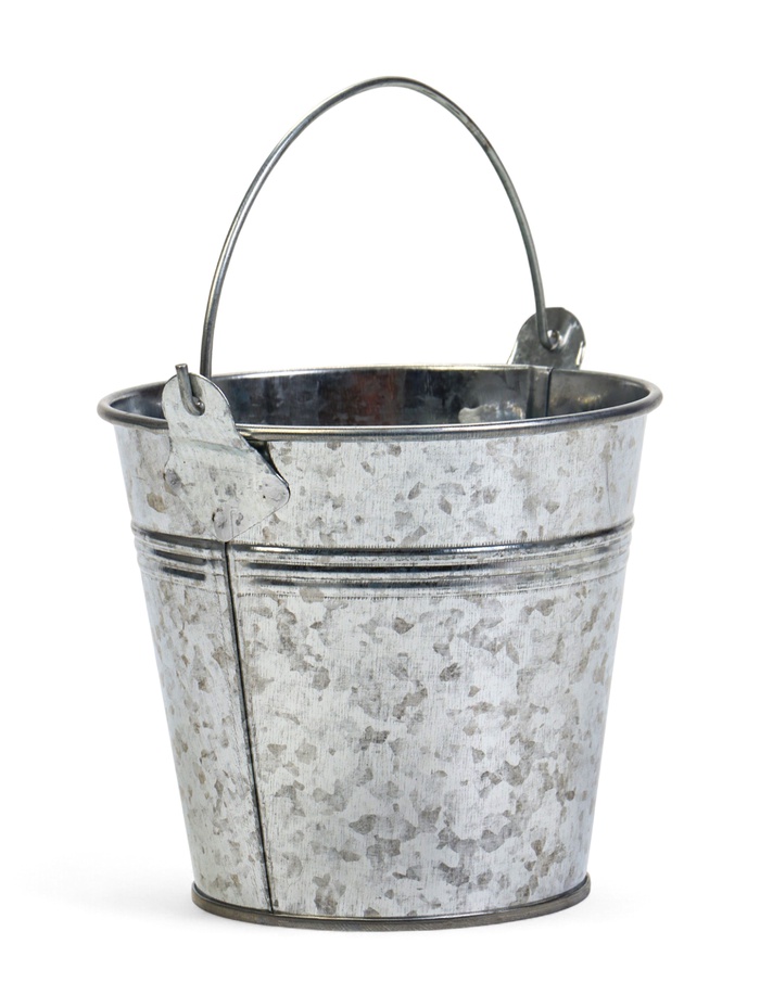 Декоративное кашпо для цветов «Ведёрко альма», 600 мл, d=11 см, h=10 см, металлическое