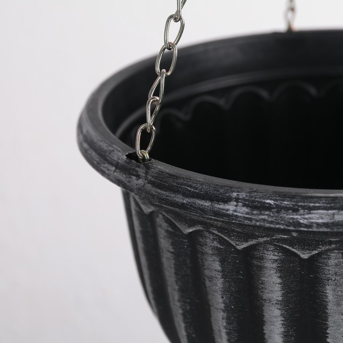 Кашпо для цветов, «Шебби», 2 л, подвесное, с дренажной сеткой, пластиковое, МИКС