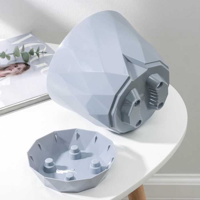 Горшок для цветов с поддоном Laurel, 2.3 л, d=17.5 см, h=15 см, пластиковый, серый