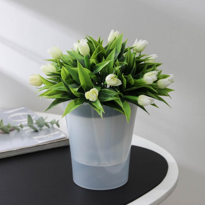 Кашпо для цветов со вставкой «Арте-Дея», 1.25 л, цвет дымчатый