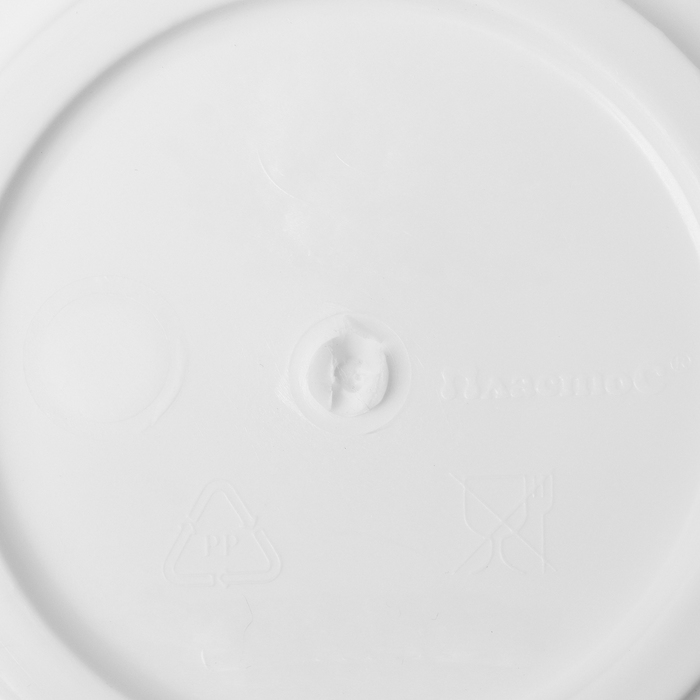 Горшок для цветов с поддоном «Хризантема», 2.1 л, d=16.5 см, h=14.8 см, пластиковый, белый