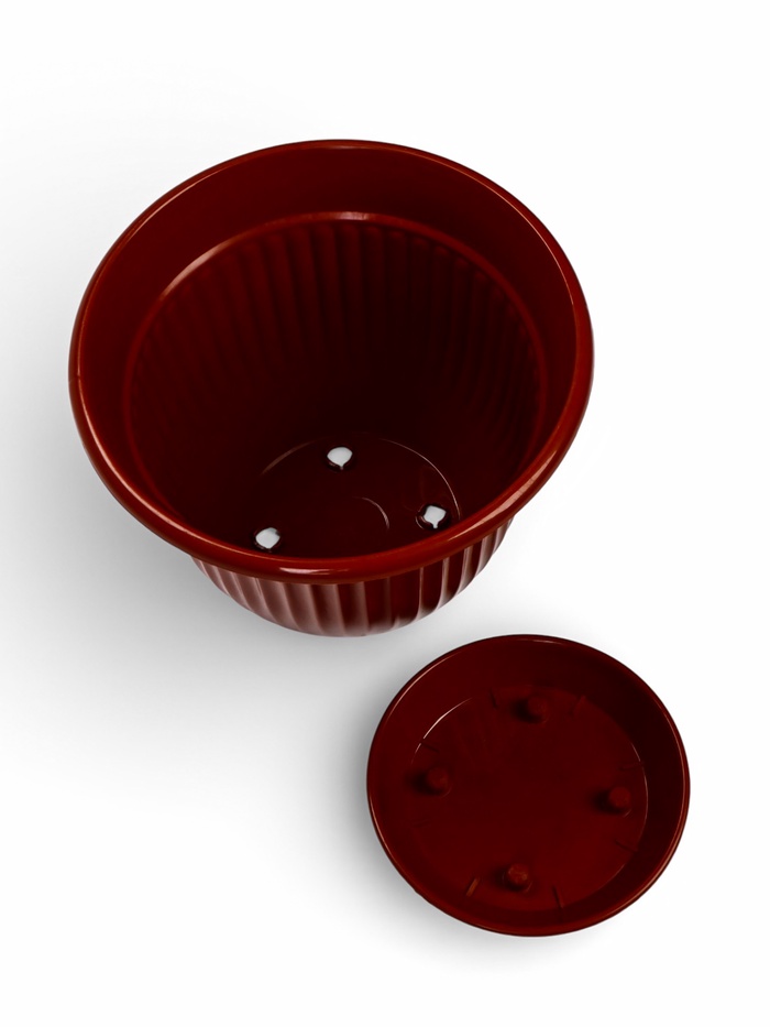 Кашпо для цветов «Венеция», 3 л, с подвесом, коричневое