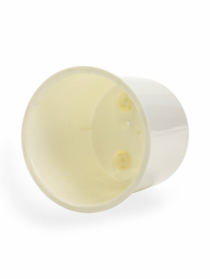 Кашпо для цветов Desert, 2.3 л, d=15.7 см, h=15.2 см, пластиковое, со вставкой, белое