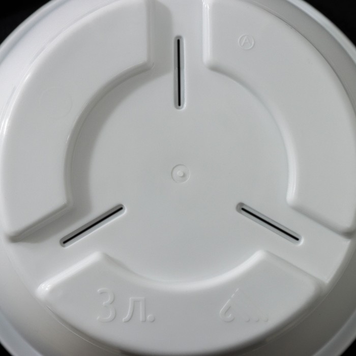 Горшок для цветов с поддоном «Альтернатива. Афина», 3 л, пластиковый, белый