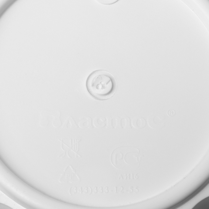 Горшок для цветов с поддоном «Хризантема», 3.4 л, d=19 см, h=18 см, пластиковый, белый