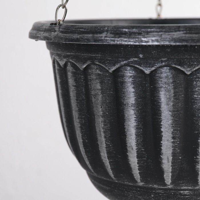 Кашпо для цветов, «Шебби», 2 л, подвесное, с дренажной сеткой, пластиковое, МИКС