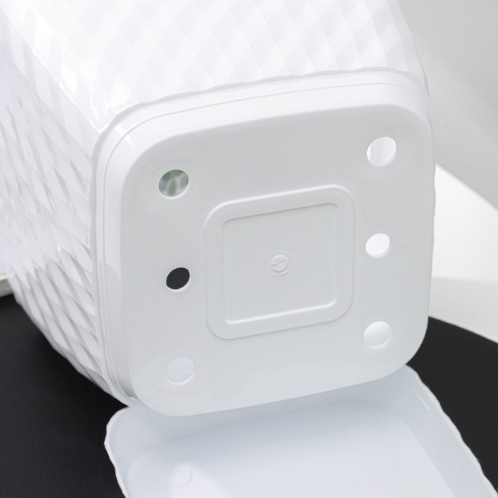 Горшок для цветов с поддоном СибПолимер «Классика», 4.5 л, пластик, белый