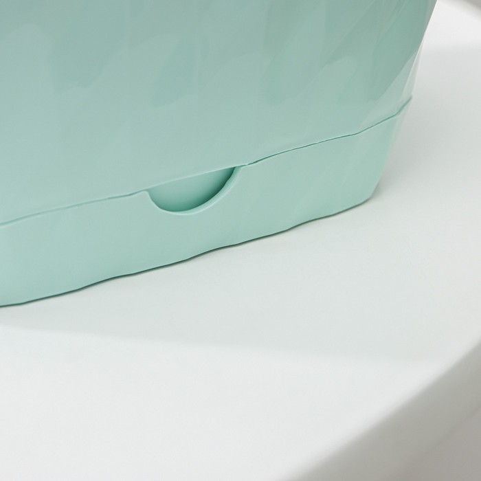 Горшок для цветов с поддоном СибПолимер «Классика», 1 л, пластиковый, мятный