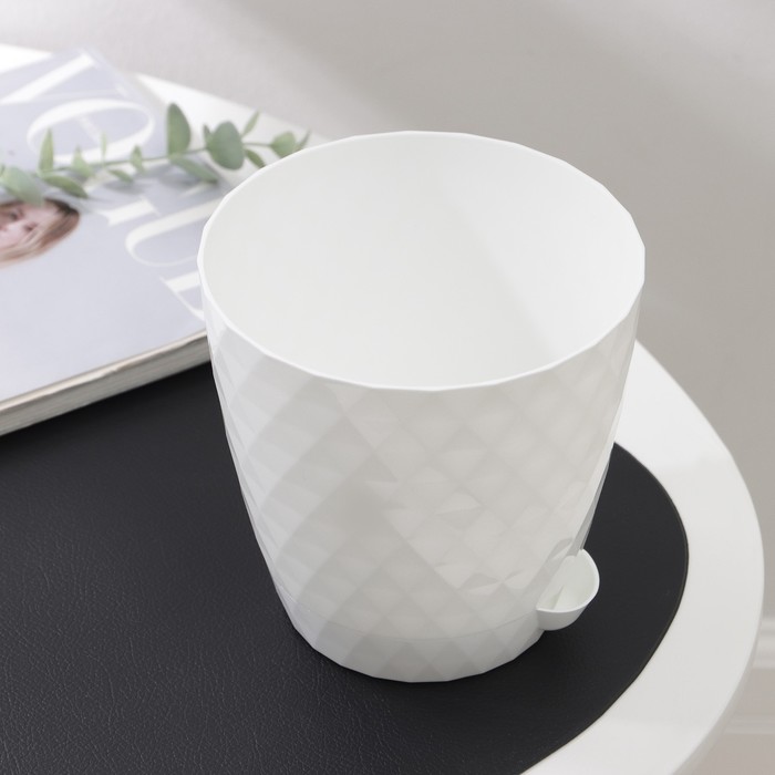 Горшок для цветов с прикорневым поливом «Румба», 1.5 л, белый