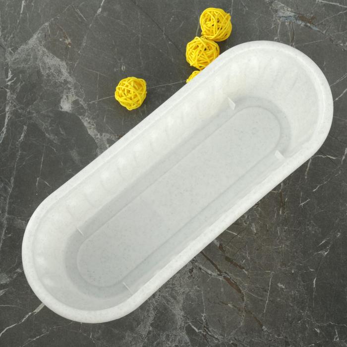 Горшок для кактуса с поддоном «Фелиция», 1.5 л, пластиковый, цвет мраморный