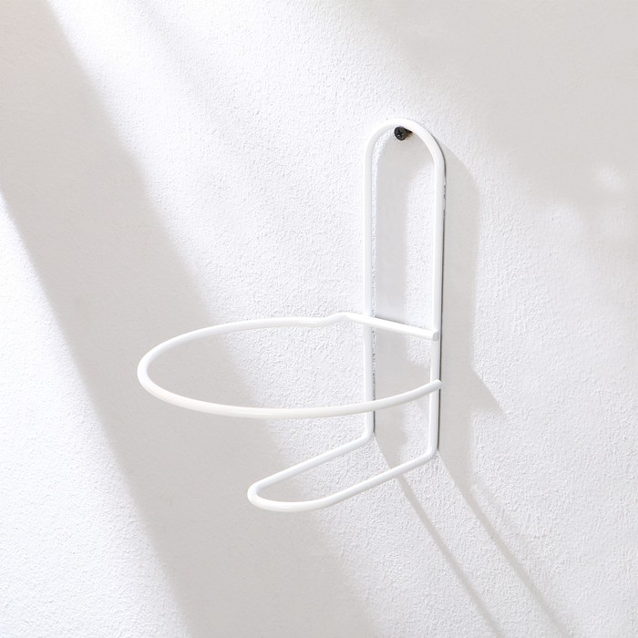 Подвес для кашпо «Одиночка», d=16 см, настенный, белый