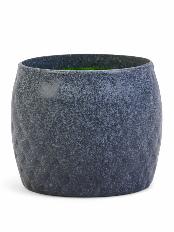 Флористическое кашпо «Совёнок», 6.5×6.5×6 см, пластик, с вкладышем из пенопласта, серое