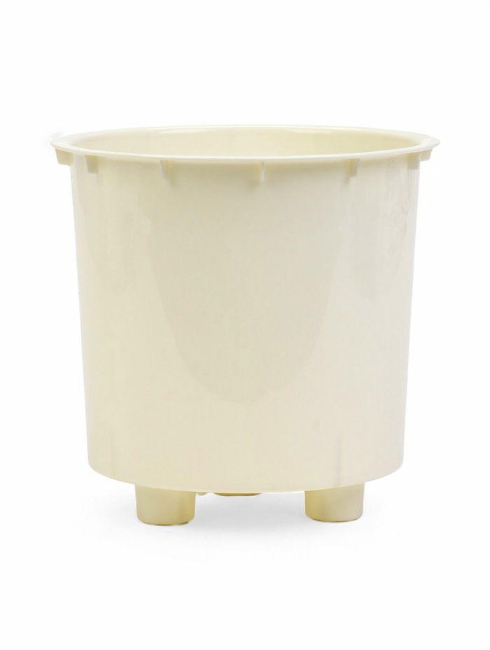 Кашпо для цветов Desert, 2.3 л, d=15.7 см, h=15.2 см, пластиковое, со вставкой, белое