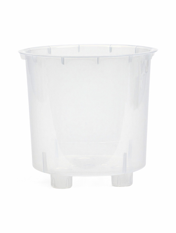 Кашпо для цветов Desert, 2.3 л, d=15.7 см, h=15.2 см, пластиковое, со вставкой, прозрачное