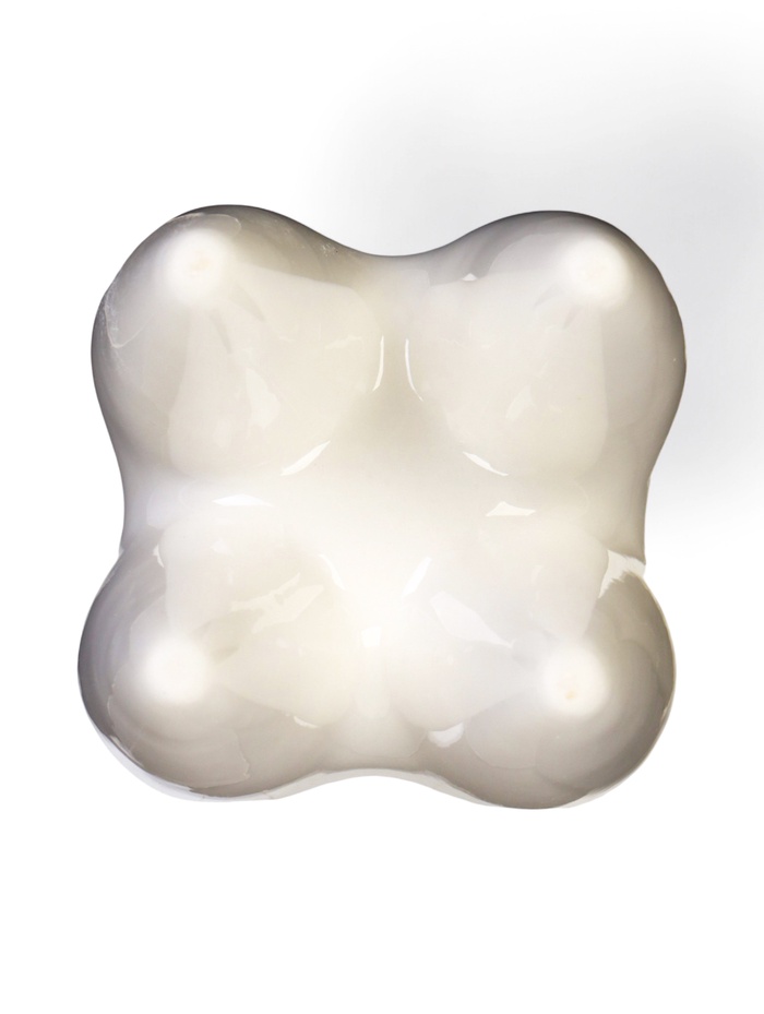 Декоративное кашпо для цветов «Зуб мудрости», 200 мл, 8.2×6.7×10 см, керамическое, белое