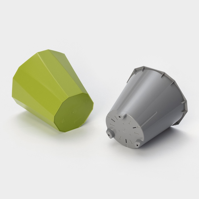 Кашпо для цветов со вставкой «Палермо», 1.8 л, цвет оливковый