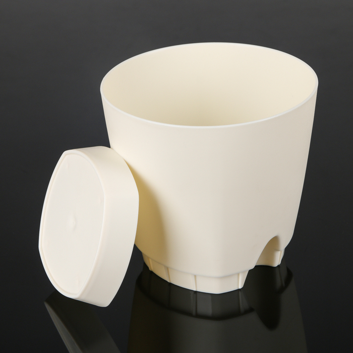 Горшок для цветов с прикорневым поливом Amsterdam, 0.65 л, цвет сливочный