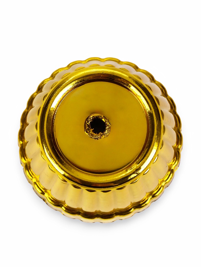 УЦЕНКА Флористическое кашпо «Трапеция», с вкладышем из пенопласта, 9×9×7 см, золотистое