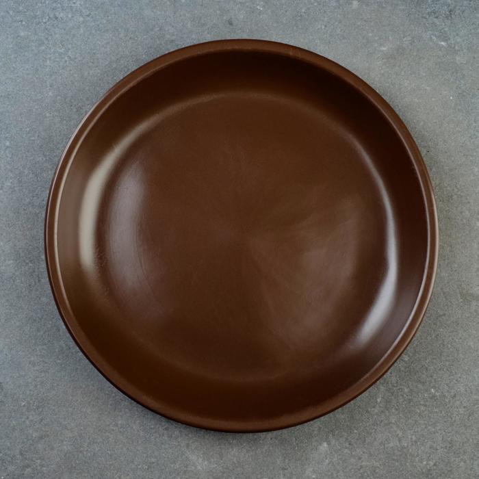 Поддон для горшка, керамический, d=24 см, коричневый