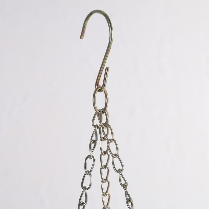 Кашпо для цветов, «Шебби», 2 л, подвесное, с дренажной сеткой, пластиковое, МИКС