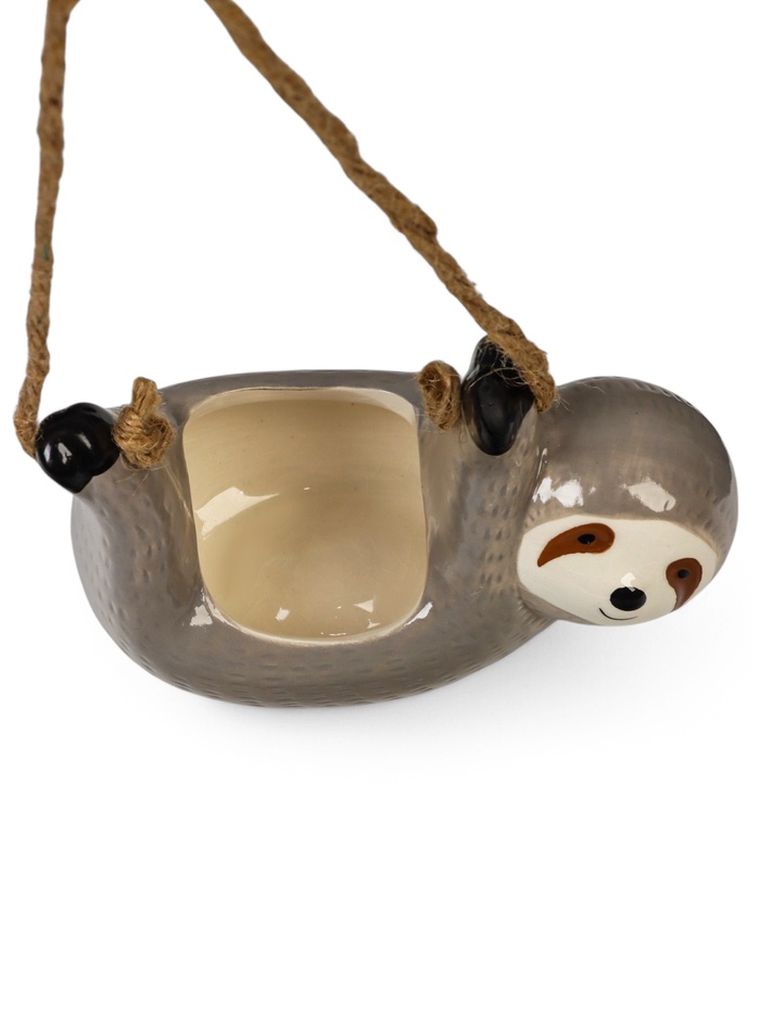 Кашпо подвесное «Ленивец», 300 мл, керамика, серое